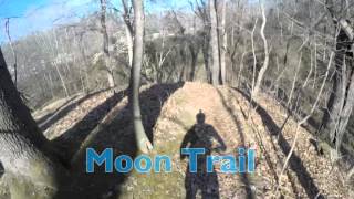 Riding the full Moon Trail and connecting the loop with Old Walnut Trail and Ray Lang Trail counter clockwise. Sections of the video were sped up to shorten the video.