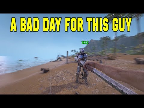 "A BAD DAY FOR THIS GUY!!" - UNOFFICIAL SURVIVAL#8 | ARK: Survival Evolved