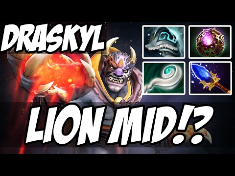 LION MID!? - Draskyl WITH OCTARINE, AGHANIM'S AND SHIVA'S - Dota 2