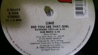 Lime-Did You See That Girl (Extended Version)