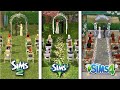 Sims 2 Vs Sims 3 Vs Sims 4 Wedding