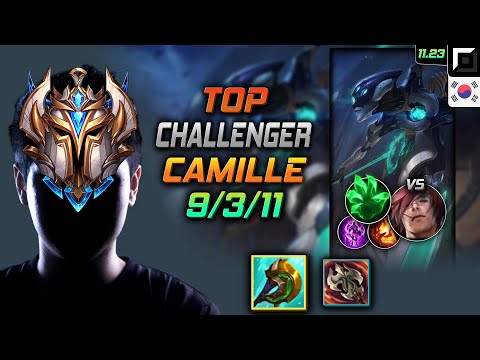 Challenger Camille Top vs Sett - 챌린저 카밀 신파자 착취 - LOL KR 11.23