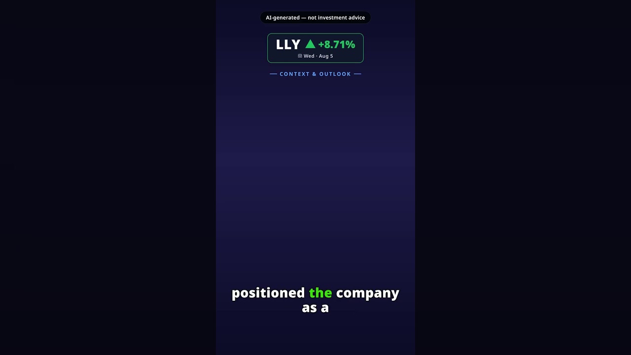 Why Is Lilly (Eli) Stock Spiking Today? LLY +8.71% (Aug 5)