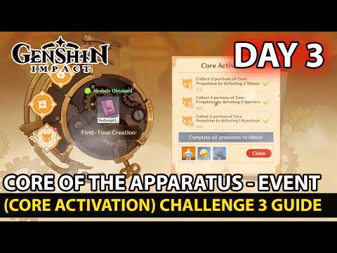 Genshin Impact How To Complete Event (Core of the Apparatus) Challenge 3 Core Activation Full  Guide
