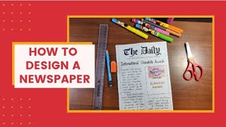 How to make #newspaper || newspaper making for school project ||PALLADIUM ART CLASS||BY:YASHVI GUPTA