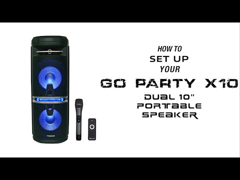 How To Set Up Your Rockville Go Party X10 Dual 10" Battery Powered Bluetooth Speaker+UHF Microphone