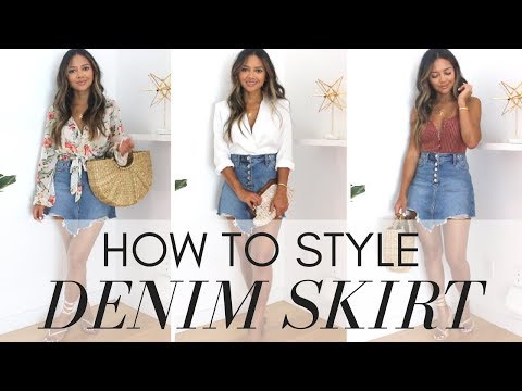 How To Style Denim Skirt | 5 Ways to Wear the Denim...