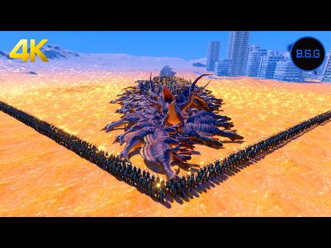 1,000 German machine guns vs SPINOSAURUS - Ultimate Epic Battle Simulator UEBS 4K Video