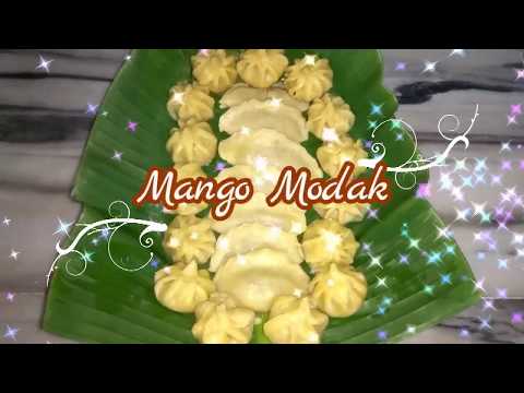 आंबा मोदक | Mango Modak Recipe | Aamras Modak | Aamba Modak Video