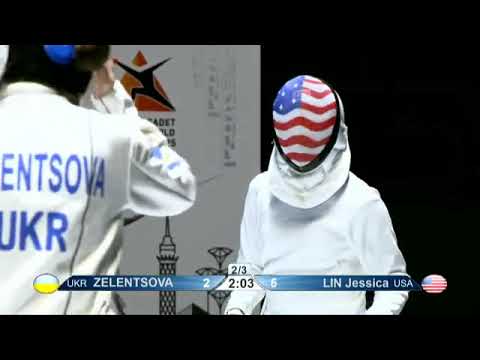 2021 223 Junior T04 02 F E Individual Cairo EGY WCH PODIUM LIN  USA   vs ZELENTSOVA  UKR