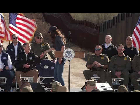 Kristi Noem delivers opening remarks at press conference on border wall
