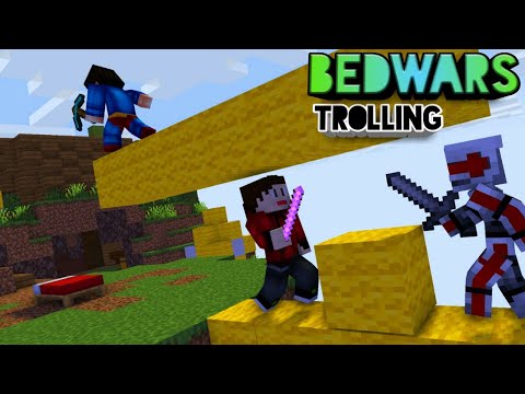 BedWars Trolling Is Back !!! 😂😂 Knockback Stick Is Op Minecraft PE In Hindi | Nether Games|McpeHindi