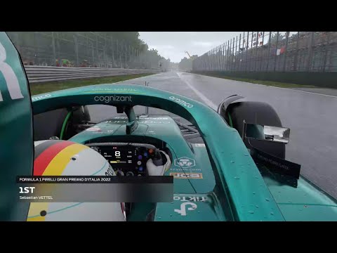 F1 22 Grand Prix Mode Italy Monza GP Wet Hot Lap with Sebastian Vettel (1:27.361) #Danke_Seb #F122