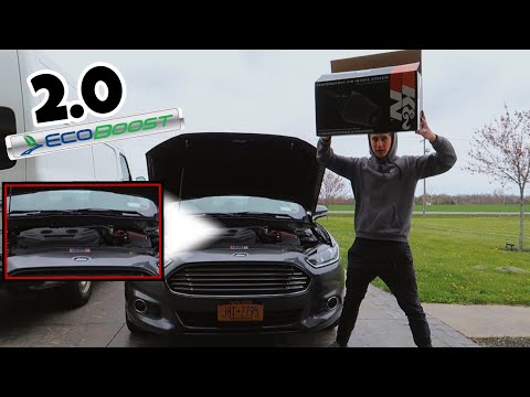 WHAT DOES A K&N INTAKE SOUND LIKE On A Ford Fusion? (install)