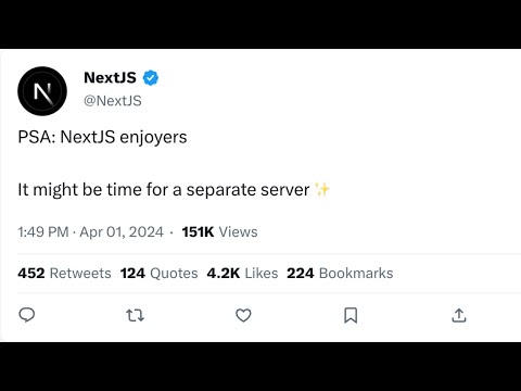 Why You Need A Separate Server When Using NextJS