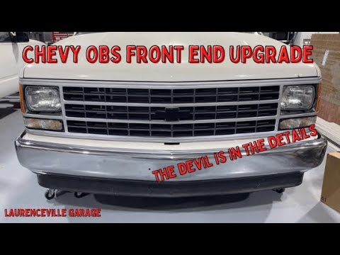 1991 Chevy OBS Cheyenne V8 LS Swapped Build Remove and Replace Front Grill Upgrade Swap