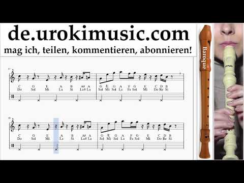Blockflöte Lernen B. Super Mario Bros - Theme Tabulatur um-a995