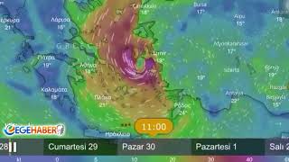 Ege'ye gelen kasırganın videosu. 'Kırbaç Kasırgası' Fırtına İzmir'i bö