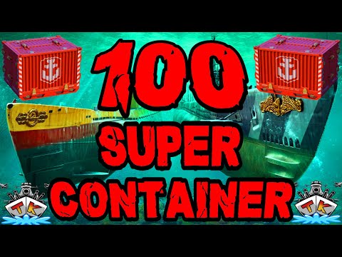 Wir öffnen 100 SUPERCONTAINER *Das gibt SCHIFFE!!!* 😱😱😱 "Container opening"⚓️ in World of Warships 🚢
