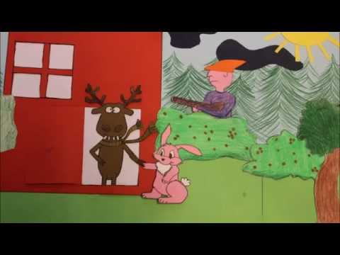 Põdral maja metsa sees - animatsioon