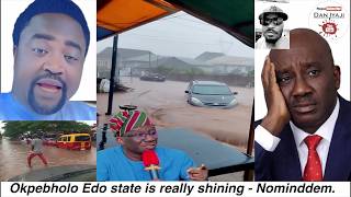 Rain in Benin city today, Okpebholo Edo state is really shining - Nominddem.