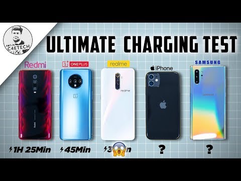Realme X2 Pro vs Redmi K20 Pro vs OnePlus 7T vs Note 10+ vs iPhone 11 - Ultimate Charging Speedtest!
