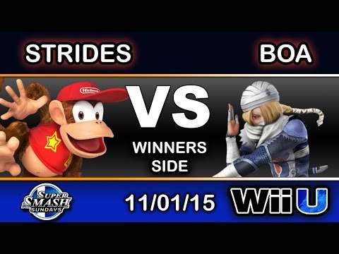 SSS 35 – Strides (Diddy Kong) Vs. BoA (Sheik) Winners Side - Smash Wii U