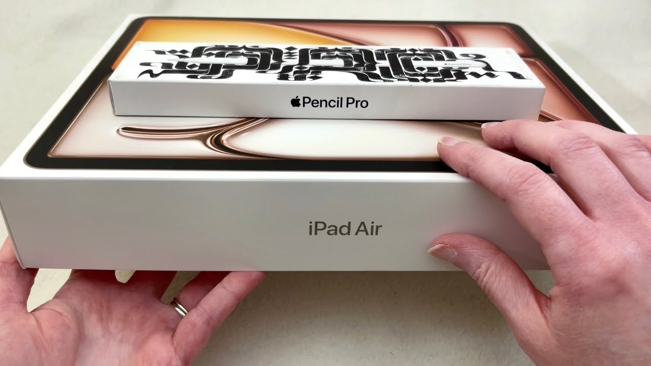 ASMR iPad Air Unboxing (whispered, screen tapping)