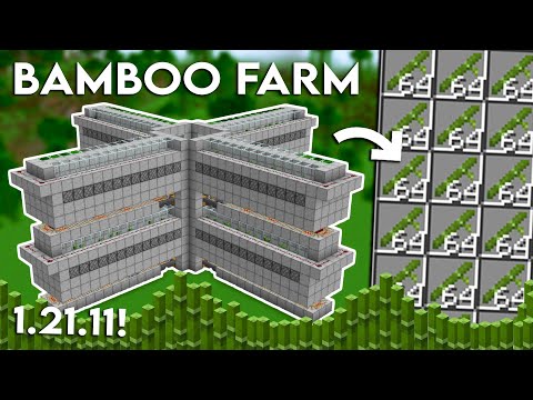 MINECRAFT EASY AUTOMATIC BAMBOO FARM 1.21.11 TUTORIAL