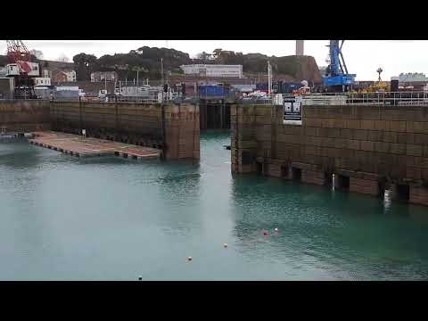 Jersey St Helier Harbour during rebuild works