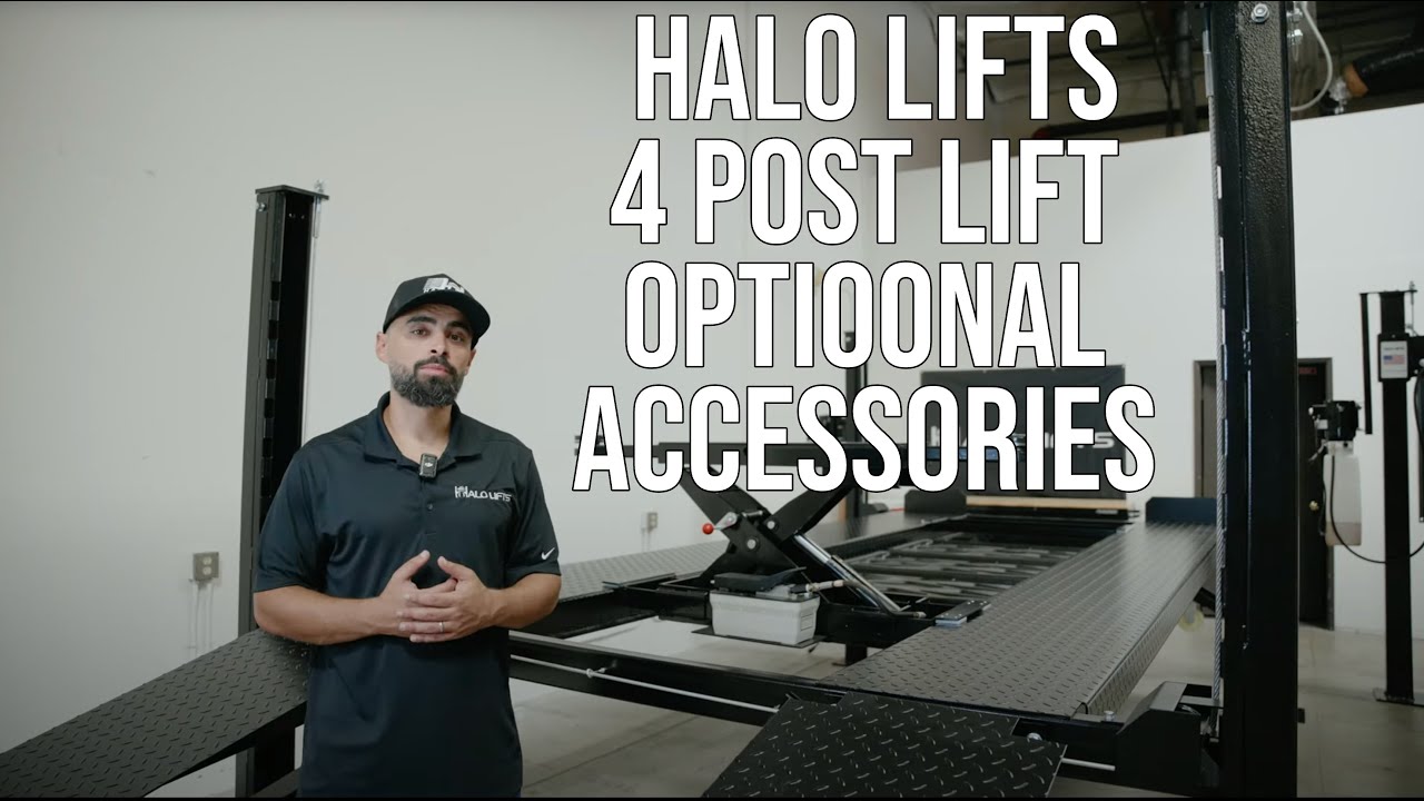 Halo Lifts 4 post optional accessories  explained