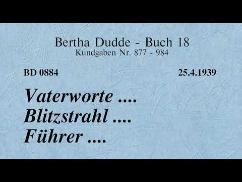 BD 0884 - VATERWORTE .... BLITZSTRAHL .... FÜHRER ....