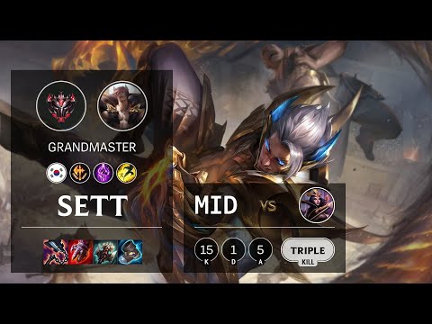 Sett Mid vs LeBlanc - KR Grandmaster Patch 11.15