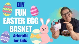🐣Fun & Easy Easter egg Basket 🧺 | Easy artcraft for kids #easter #eggs