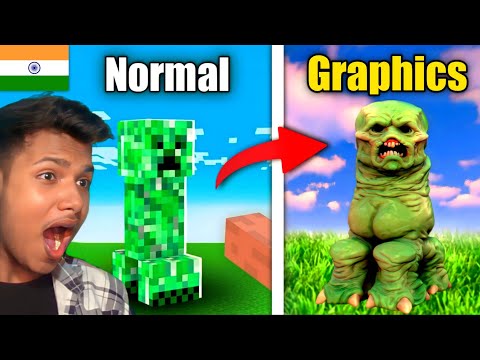 EPIC Minecraft BATTLE: Normal vs Ultra Realistic Graphics!