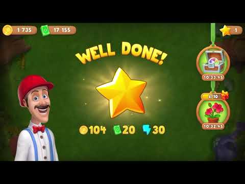 Gardenscapes Level 2462 With No Boosters - Hard Level - Bonus Scene With Austin