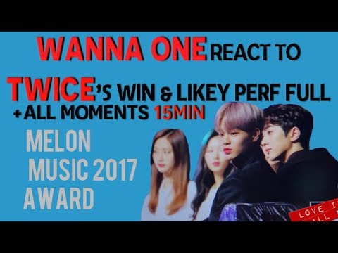(P1) TWICE & WANNA ONE moments at MMA 171202 ( reaction to TWICE win & Likey )
