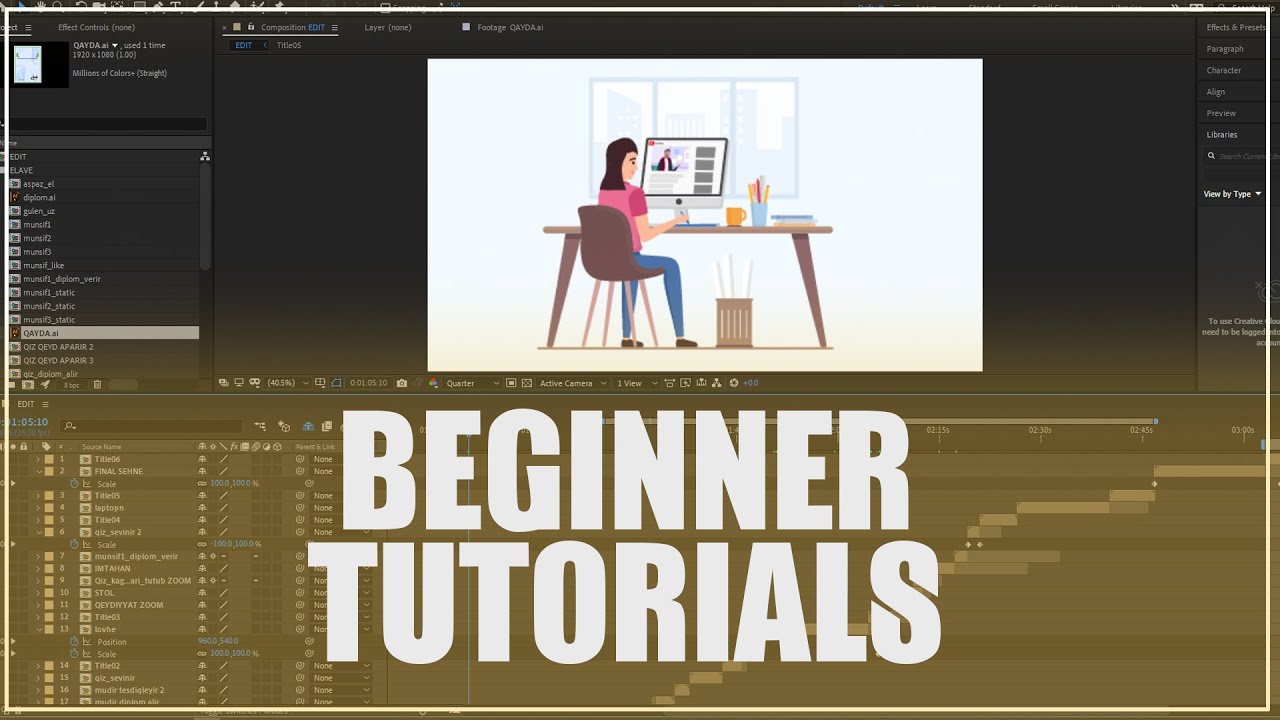 Create a New Composition - After Effects Beginner Tutorials