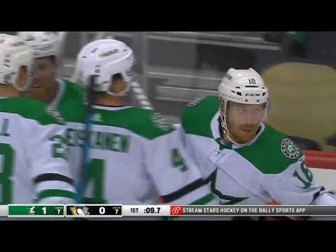 Michael Raffl opens the scoring on a blast from the dot