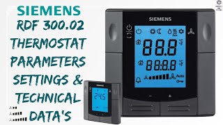 Siemens RDF 300.02 Thermostat | Parameter Settings & Technical Data Ex