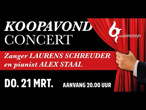 Koopavondconcert met Alex Staal en Laurens Schreuder
