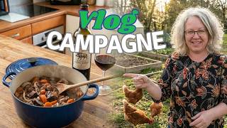 VLOG CAMPAGNE : Marinade de Sanglier, Travaux et Surprises au Potager ! 🌱🐗 #maman #campagne #jardin