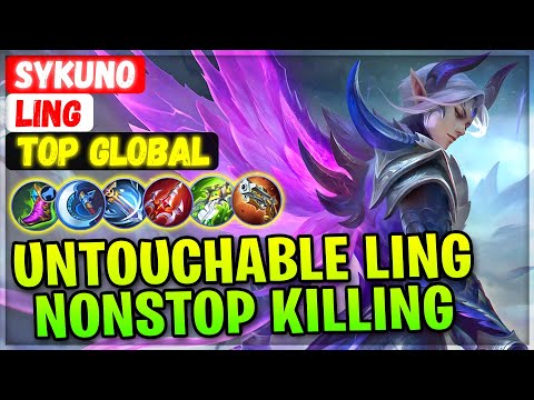 Untouchable Ling Nonstop Killing [ Top Global Ling ] Sykuno - Mobile Legends Gameplay Emblem Build