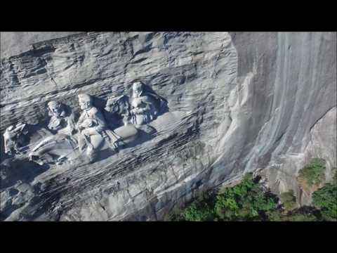 Stone Mountain - drone flight to the top