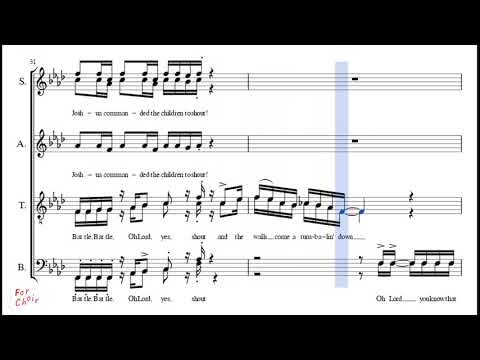 Choir/chór M. Hogan - The Battle of Jericho  - Alto + score