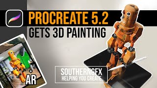 PAINTING ON 3D OBJECTS – Procreate app – Procreate 5.2 gets 3D painting!