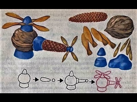 Поделки СХЕМЫ из природного материала: шишек, листьев, орехов и т. д.
