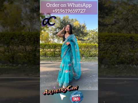 Sequence Printed Organza Silk Sarees