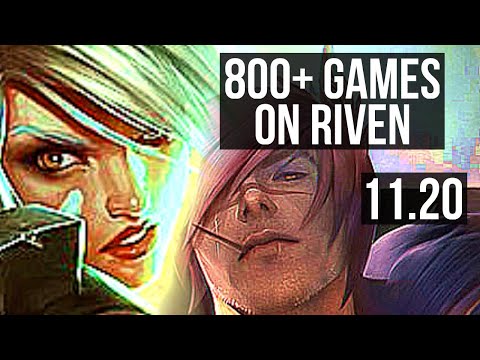 RIVEN vs SETT (TOP) | 3.2M mastery, 9 solo kills, 800+ games | BR Grandmaster | v11.20