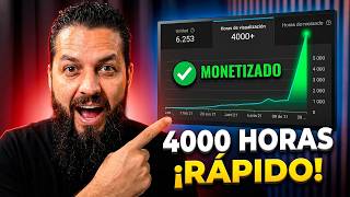 Como Comprar 4000 Horas en YouTube y MONETIZAR Tu canal | Actualizado 2026